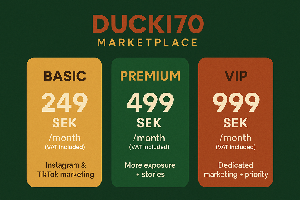 VIP-abonnemang- Marknadsplats